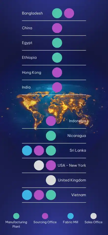 Glowing world map with illuminated golden outlines on a dark blue background