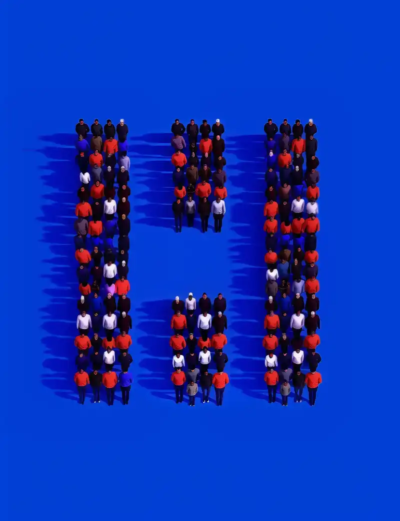 Employees standing in the shape of Letter H, showcasing the logo of hirdaramani
